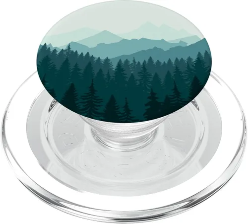 Vista 8 de Mountains Pine Trees PopSockets Swappable PopGrip