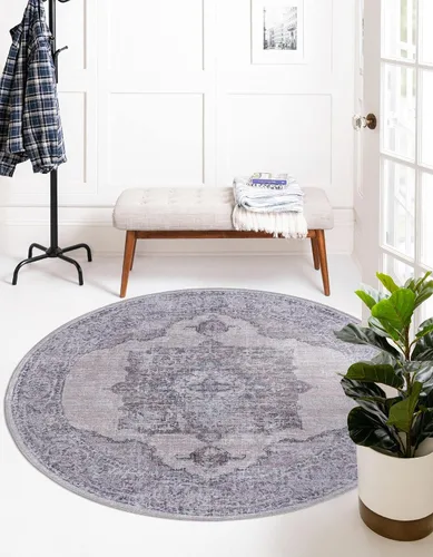 Vista 10 de Unique Loom Mangata Collection - Alfombra de área Mariah (Runner 2' 0" x 7' 10", marfil y gris/negro)