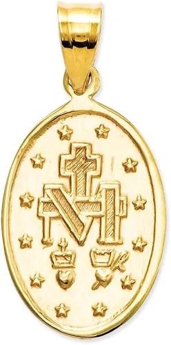 Vista 2 de Colgante de medalla milagrosa de oro amarillo de 14 quilates