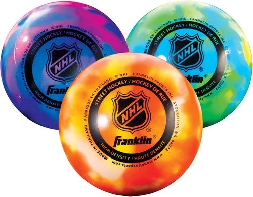Vista 11 de Franklin Sports - Pelotas de hockey callejero NHL - Sin rebote para uso en exteriores y en patines - Tamaño oficial para hockey callejero juvenil