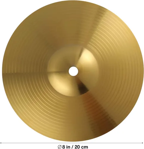Vista 2 de Crash Cymbal: Platillo de latón de 8 pulgadas para kit de batería - Sonido nítido y fuerte para bateristas profesionales y aficionados