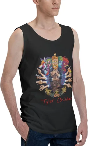 Vista 2 de WushXiao Camisetas sin mangas de algodón para hombre, chaleco deportivo de verano, sin mangas, para entrenamiento diario, salir, deportes, fitness