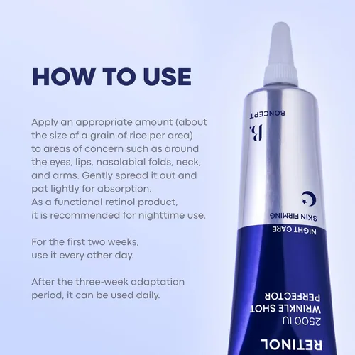 Vista 7 de Retinol 2500 IU Wrinkle Shot Perfector – Crema intensiva coreana para el cuidado de la piel para antienvejecimiento, arrugas, cuidado de poros