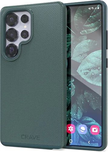Vista 65 de Crave Dual Guard para Samsung Galaxy S22 Ultra, Verde bosque, Funda para teléfono celular, Protección a prueba de golpes, Doble capa, TPU/PC