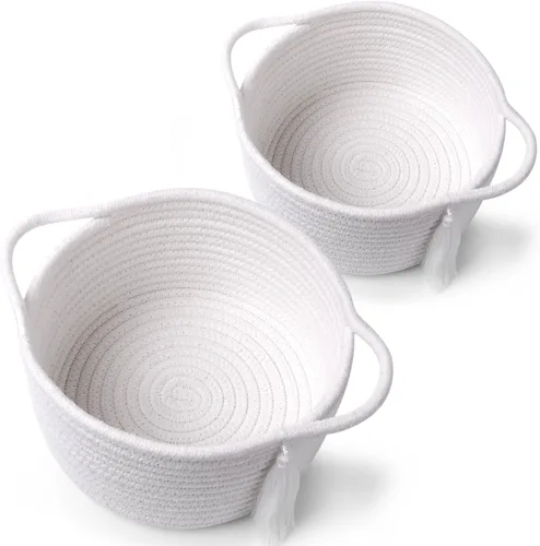 Vista 31 de Cestas de regalo grandes vacías para llenar, bonita canasta tejida para adolescentes, mujeres, baby shower, cubo de juguetes pequeño decorativo