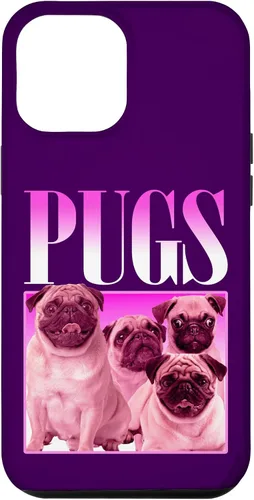 Vista 26 de iPhone 16 Pugs Bootleg Rap Lindo Pug Dog Pet Owners Retro 90's Poster Case