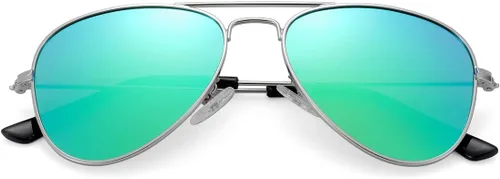 Vista 14 de Gafas de sol polarizadas de aviador para niñas y niños A1 dorado/gris