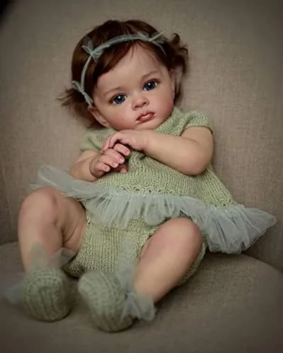 Vista 4 de Angelbaby Muñeca Reborn Realista de 24" para Niños - Suave, con Peso y Realista para Regalos de Niños