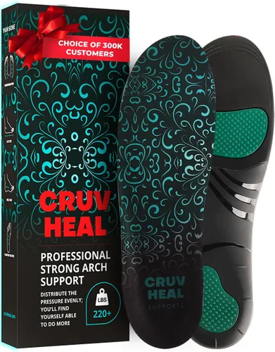 Vista 13 de 2 pares de plantillas para fascitis plantar de más de 220 libras para hombres y mujeres, soporte de arco alto resistente, inserciones ortopédicas