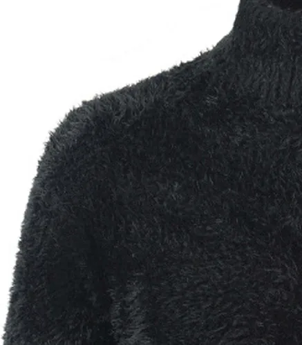 Vista 6 de Cambkatl Suéter de cuello alto ajustado para hombre, mullido, casual, tejido, acogedor, para otoño e invierno, cálido suéter térmico