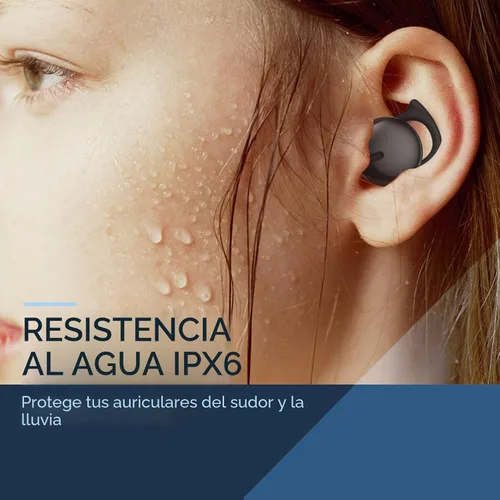 Vista 6 de Auriculares invisibles para dormir, audífonos para dormir de lado (negro)