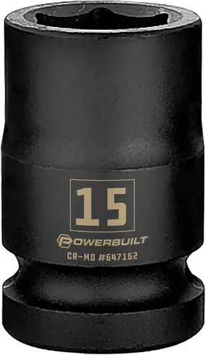 Vista 14 de Powerbuilt 647296 - Toma de impacto de 6 puntos de 1/2 pulgada x 1-1/4 pulgadas