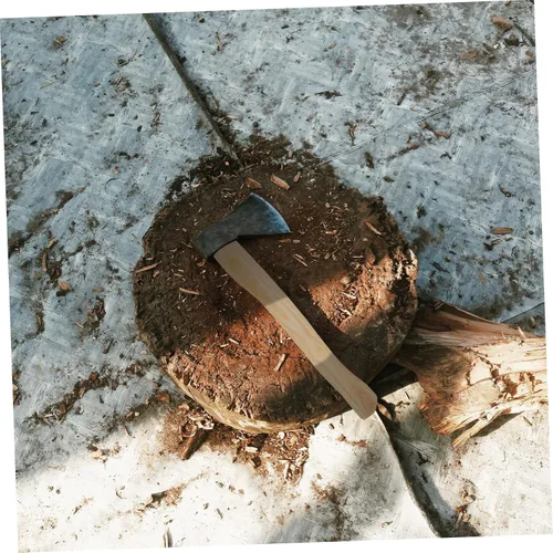 Vista 9 de DOITOOL 2 piezas de hacha de madera de repuesto de mango de hacha de hacha de madera de nogal, piezas de hacha, accesorios para el hogar, camping al