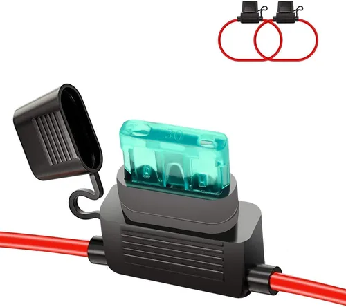 Vista 9 de Paquete de 2 adaptadores de fusible de 12 V para automóvil Add-a-Circuit TAP Adaptador 15A Conector de portafusibles Adaptador de fusible