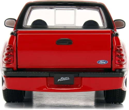 Vista 5 de Jada Toys Fast & Furious 1:24 Brian's Ford F-150 SVT Lightning - Coche fundido a presión, juguetes para niños y adultos, rojo (99574)
