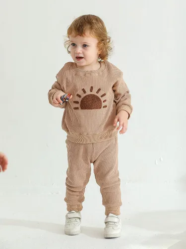 Vista 33 de Ropa de bebé niño niño manga larga con estampado de oso + pantalones deportivos
