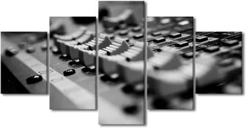 Vista 76 de Lienzo decorativo para pared, diseño de DJ Music Mixes the Track HD impreso en pinturas, 5 piezas de imágenes abstractas para sala de estar, obra