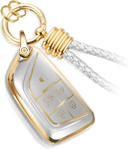 Vista 59 de Funda para Llavero Mercedes con Llavero de Cuerda Trenzada de Metal, Funda de Llave Suave Mejorada para Carcasa de Llavero Remoto Inteligente Sin