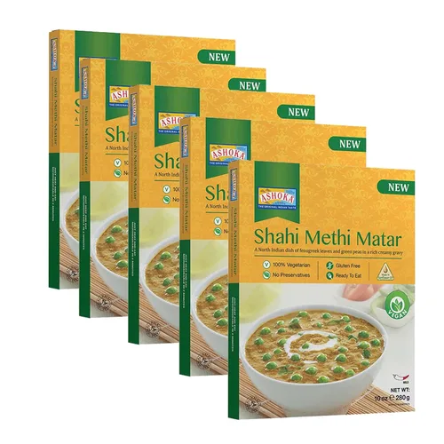 Vista 26 de Ashoka Comidas sin gluten, listas para microondas, veganas con granos negros y frijoles, comidas para calentar y servir, todas naturales Delhi Dal