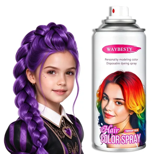Vista 12 de Spray temporal de color rojo para el cabello para niños, mujeres