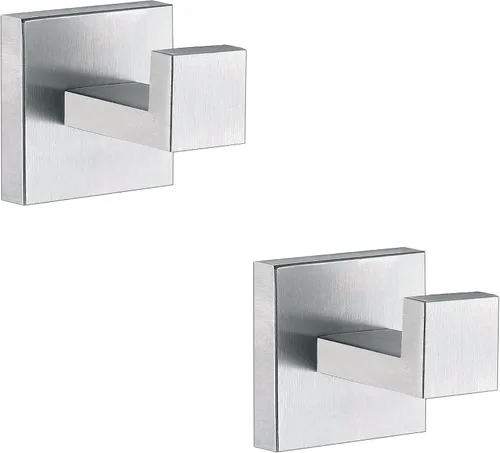 Vista 13 de Ganchos para toallas para baños, gancho de toalla de oro cepillado para cocina y baño, gancho de acero inoxidable SUS304, ganchos resistentes