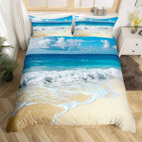 Vista 17 de Erosebridal Juego de ropa de cama con pelota de tenis para niños, funda de edredón con temática de juegos deportivos, tamaño individual para niños