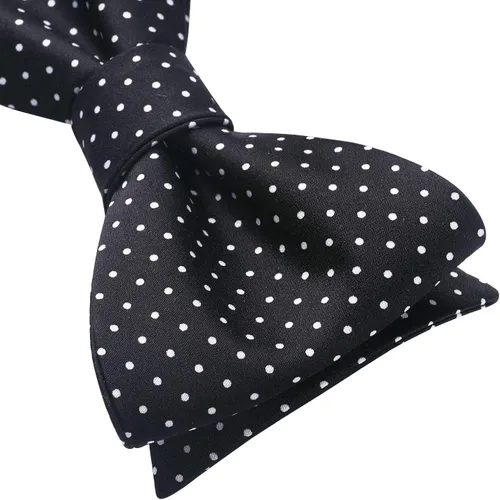 Vista 160 de HISDERN Pajaritas para hombre, diseño de lunares, corbatín y bolsillo cuadrado, clásico, esmoquin de negocios, boda, pajaritas, pañuelo
