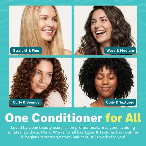 Vista 6 de ALIIS Acondicionador diario – Acondicionador hidratante ligero para desenredar, suavidad y cabello manejable – Sin sulfatos, seguro