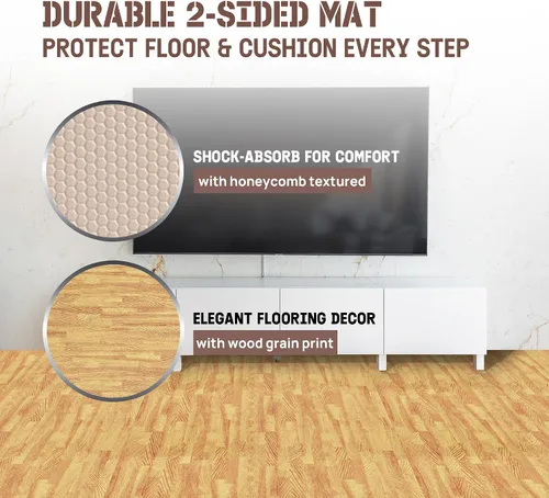 Vista 3 de Yes4All Alfombrillas Entrelazadas de EVA, Baldosas de Suelo tipo Rompecabezas, Acolchado de Suelo de Espuma con Borde para Muebles, Espacio
