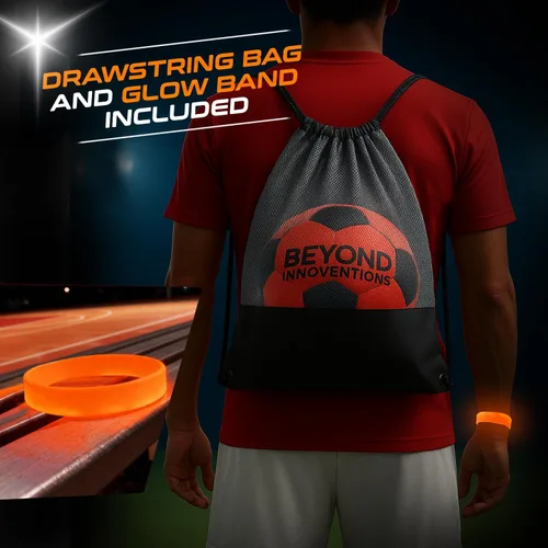 Vista 4 de Balón de fútbol iluminado, regalos de fútbol para niños y niñas de 8 a 15 años de edad, que brilla en la oscuridad, talla 5 Ideas geniales