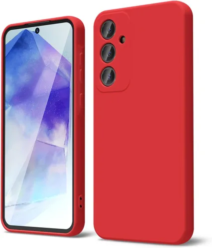 Vista 134 de oakxco Funda para teléfono Samsung Galaxy A12 con agarre de silicona líquida, linda delgada fina suave cubierta de gel de goma TPU lisa para mujeres
