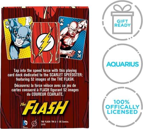 Vista 7 de AQUARIUS DC Comics Flash Playing Cards - Baraja de cartas con temática de flash para tus juegos de cartas favoritos, mercancía y coleccionables