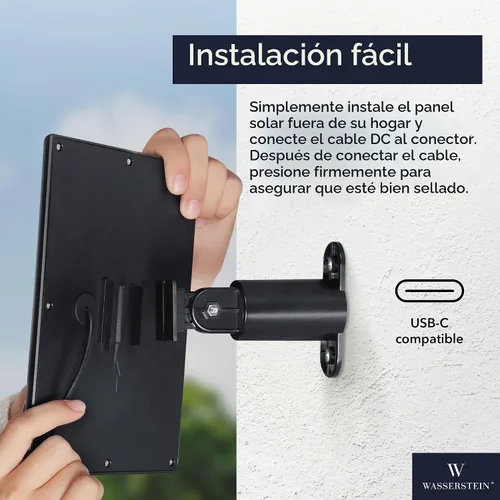 Vista 5 de Wasserstein - Panel solar compatible con batería de cámara Ring Spotlight y con batería totalmente nueva de cámara Ring Stick Up. Alimenta tu cámara