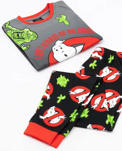 Vista 4 de Ghostbusters Pijama para niños con estampado de monstruos gris de longitud larga