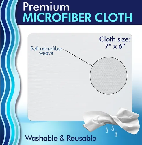Vista 6 de Kit portátil de limpieza de lentes Clear View – Tamaño de viaje con solución de limpieza premium, spray recargable + paño de microfibra, seguro