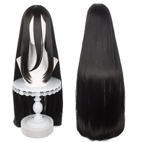 Vista 6 de Pelucas de anime verde oscuro para hombre, peluca corta y recta con flequillo para mujer, peluca COS para Halloween, Navidad, cómic, transmisión