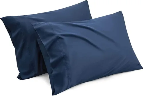 Vista 7 de Luxury Hotel Collection - Juego de 2 fundas de almohada tamaño King, color beige liso, microfibra cepillada suave, resistente a las arrugas