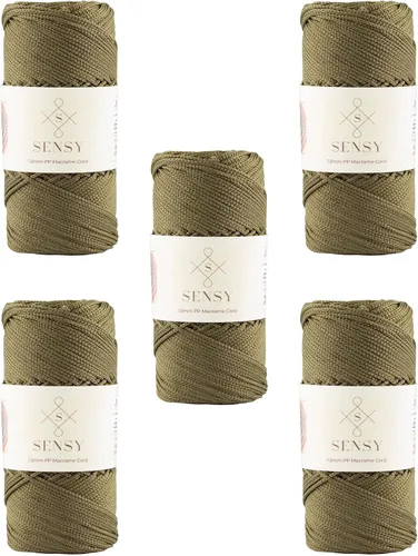 Vista 63 de Sensy Premium Cuerda de Poliéster 1.5mm (0.059 pulgadas) 164 Yardas Cuerda de Polipropileno 100% Cuerda de Macramé 1.5mm Cuerda para Bolsa