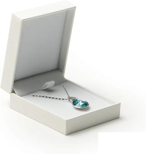 Vista 14 de Oirlv Juego de joyas de terciopelo blanco caja de regalo anillo pendiente collar grande caja de almacenamiento