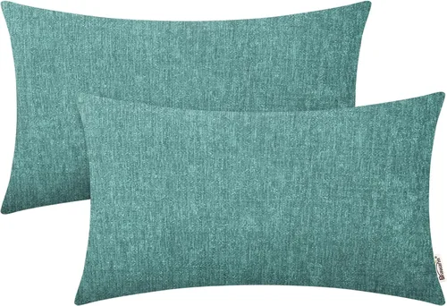 Vista 66 de BRAWARM Fundas de almohada 40x40 cm - Paquete de 2 fundas de almohada de chenilla negra, fundas de almohada de chenilla suave teñida sólida