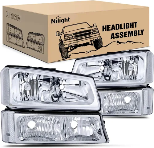 Vista 10 de Faros delanteros Nilight Silverado 2003-2006