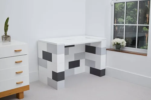 Vista 6 de EverBlock Simplicity - Kit de escritorio 48 pulgadas de largo x 24 pulgadas de ancho x 30 pulgadas de alto Bloques de construcción modulares