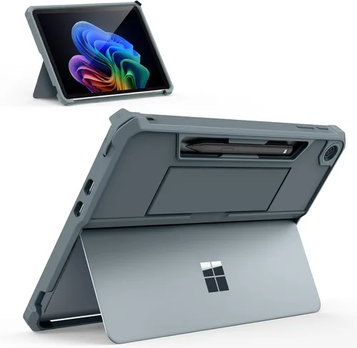 Vista 9 de MoKo - Funda protectora resistente todo en uno para Microsoft Surface Pro de 12 pulgadas lanzada en 2025, con soporte trasero para bolígrafo