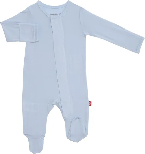 Vista 22 de Magnético Me Pijamas con piecitos de modal suave para bebé con cierre magnético rápido Pijama para niños y niñas, recién nacido a 24 meses