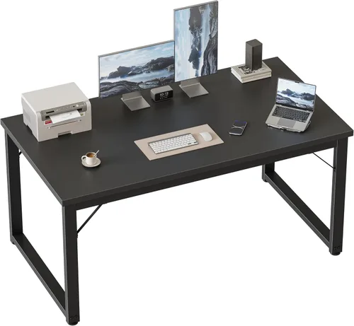 Vista 21 de Mericonia Escritorio para computadora, escritorio de juegos para espacios pequeños, mesa de estilo moderno y simple para oficina en casa, mesa