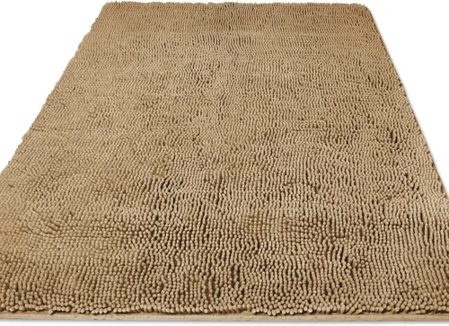 Vista 191 de Yeaban Alfombra de pasillo de baño de 24 x 72 pulgadas, antideslizante, alfombra de baño larga de felpilla gruesa, absorbente y lavable, alfombra