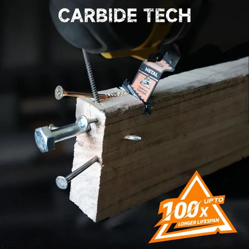 Vista 8 de Expert - Hojas de sierra oscilante de carburo, cuchillas multiherramienta de borde curvo, cuchillas oscilantes para metal resistente, madera, barras