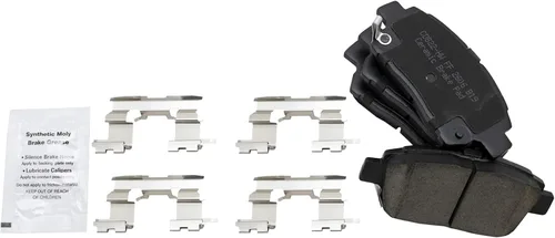Vista 5 de Pastilla y rotor de freno delantero y trasero, kit de zapata y tambor de cerámica compatible con Scion xA xB 2004-2006