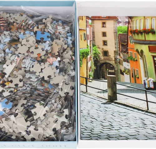 Vista 3 de Rompecabezas para adultos de 1000 piezas Alemania, grueso, resistente, preciso, entrelazado, juego familiar, rompecabezas de 1000 piezas a partir