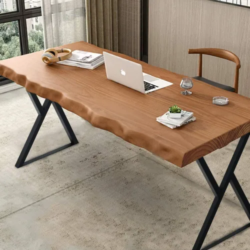 Vista 3 de Forma triangular, comedor de hierro fundido, patas de mesa auxiliar, patas rústicas resistentes para muebles de bricolaje, patas de mesa de centro